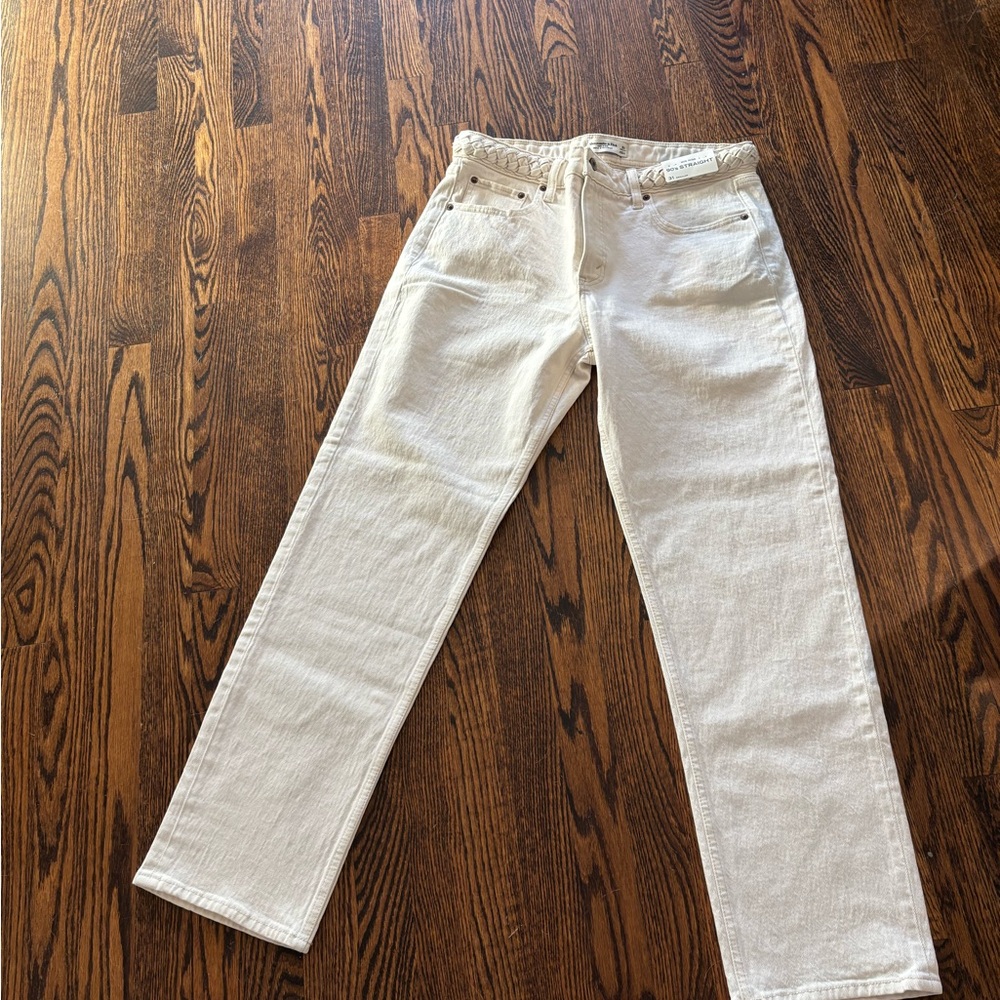 Abercrombie & Fitch women Off-White Straight Jeans